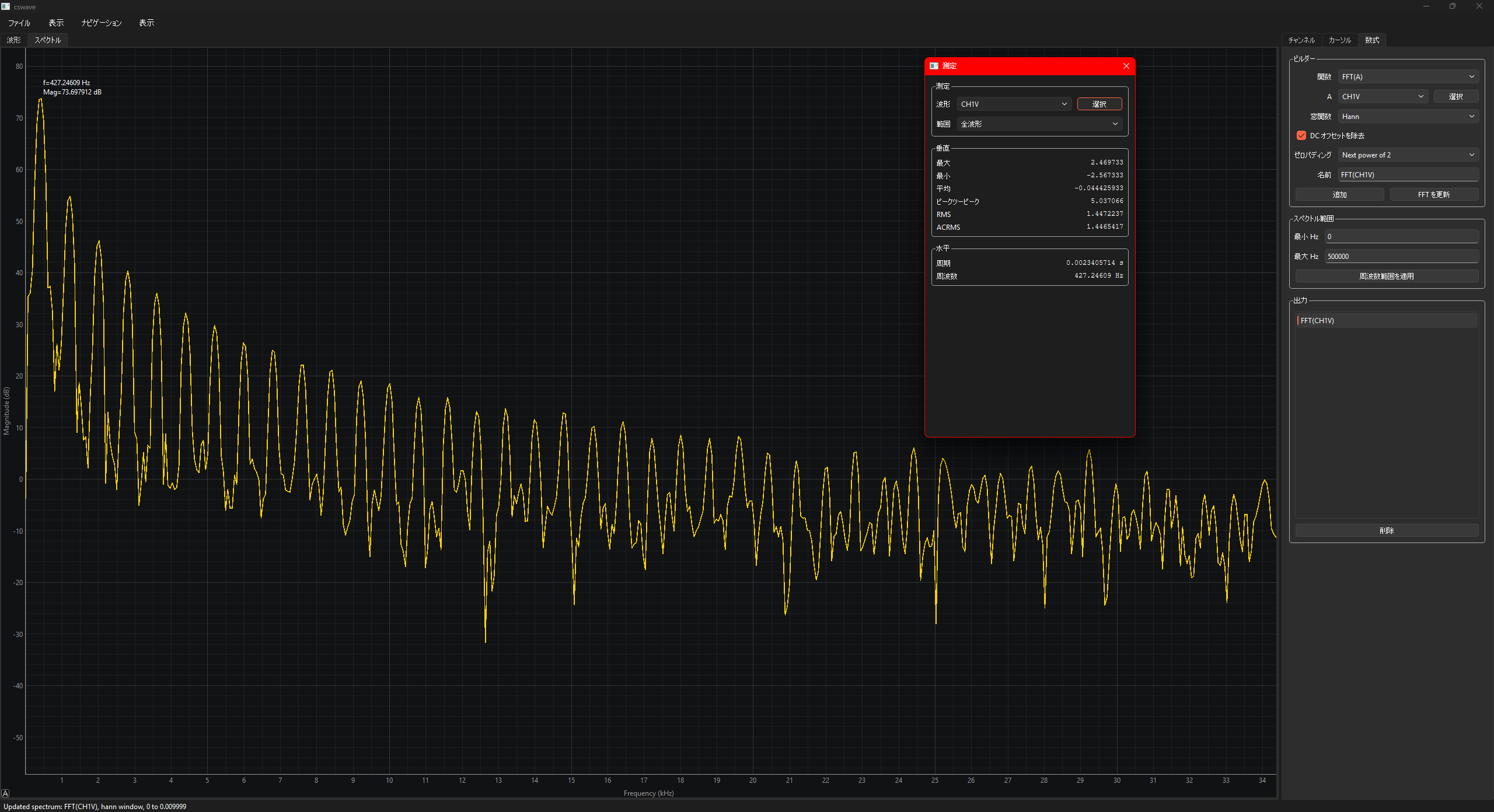 FFT spectrum view